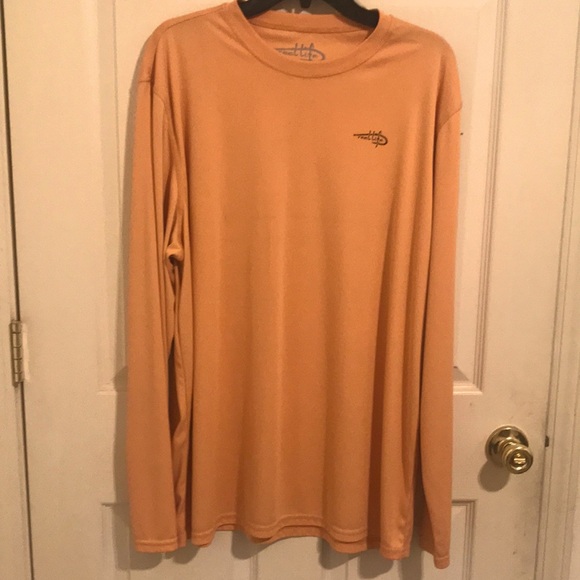 REEL LIFE  MENSWEAR LONG SLEEVED CORAL COLORED SHIRT SIZE XXL - Picture 1 of 5